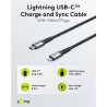 CABLE SINCRONIZACION+CARGA USB-C / LIGHTNING 1m