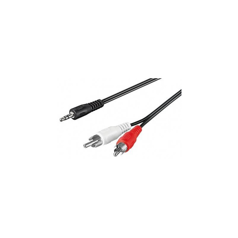ADAPTADOR AUDIO 1 X JACK 3.5 M - 2 X RCA M  0.50M