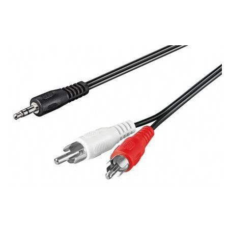 ADAPTADOR AUDIO 1 X JACK 3.5 M - 2 X RCA M  0.50M