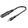 ADAPTADOR AUDIO  JACK 6.35 H -  JACK 3.5 M 0.20m