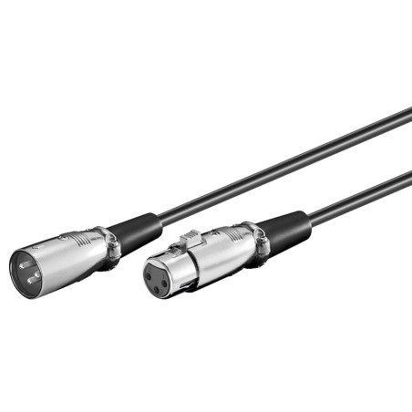 CABLE AUDIO XLR (CANON) 3 PINES M - H 6Mts NEGRO