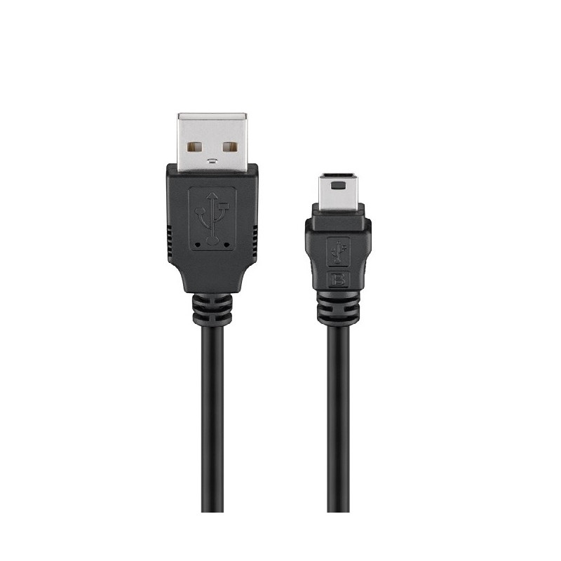 CABLE USB 2.0 TIPO A(M)- USB B Mini 5 pines(M) 1.8