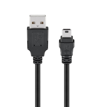 CABLE USB 2.0 TIPO A(M)- USB B Mini 5 pines(M) 1.8