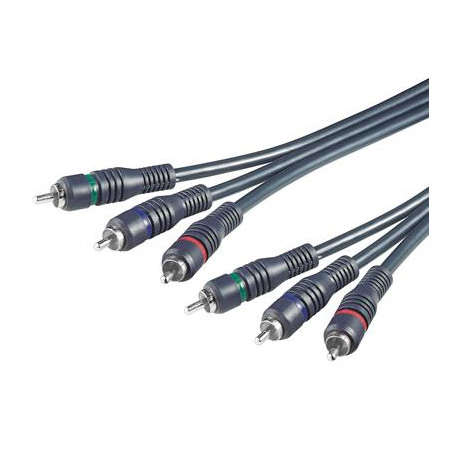 CABLE VIDEO COMPUESTO 3 x RCA  RGB  DE 2Mts.