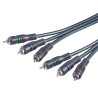 CABLE VIDEO COMPUESTO 3 x RCA  RGB  DE 2Mts.