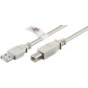 CABLE CONEXIÓN USB 2.0 A-B  3 MTS HI-SPEED