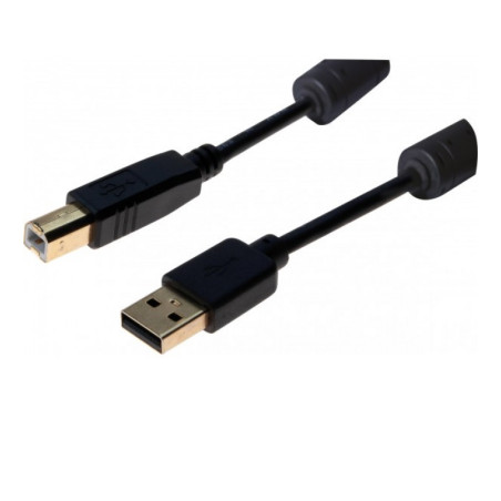 CABLE CONEXIÓN USB 2.0 A-B 5Mts CON FERRITAS