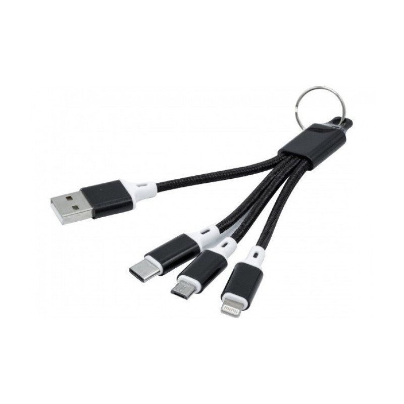 CABLE TRIPLE USB-A / LIGHTNING+USB-C+MICRO USB 0.1