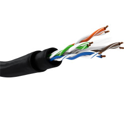 KIT BOBINA 100Mts UTP CAT6 RIGIDO EXTERIOR + CONEC