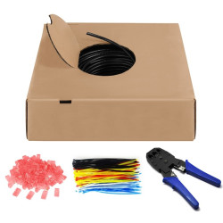 BOBINA  KIT 305Mts CABLE UTP CAT6 RIGIDO EXTERIOR