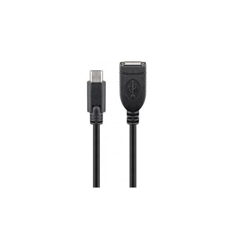 ADAPTADOR USB-C (M) -  USB 2.0 (H) 0.2M