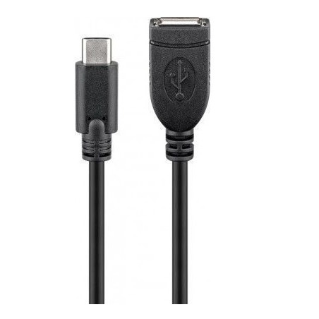 ADAPTADOR USB-C (M) -  USB 2.0 (H) 0.2M
