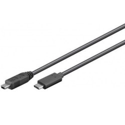 CABLE USB 2.0 USB-C (M) - USB Mini B 5PIN (M) 1.8m