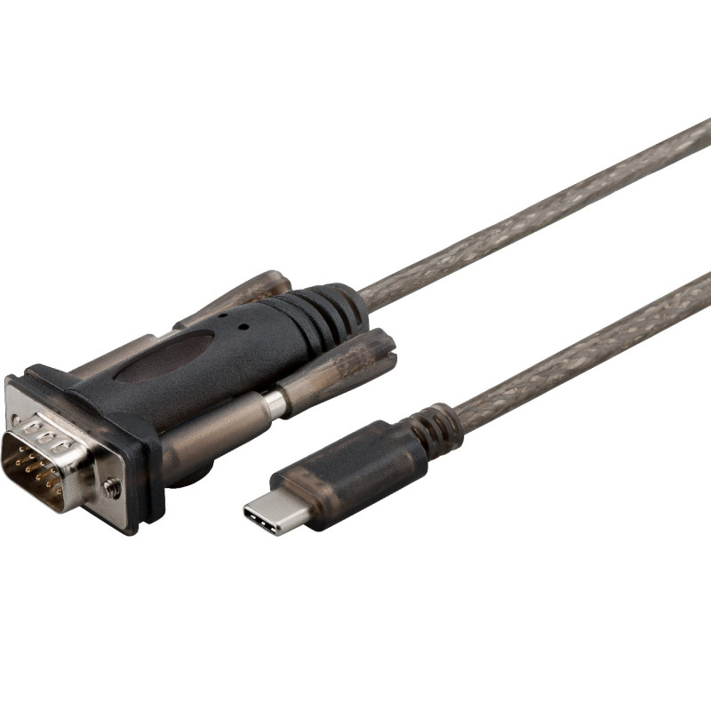 CONVERSOR USB-C 2.0 (M) - RS232 DB9 M 1.5m