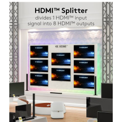 VIDEO SPLITTER HDMI 2.0 1PC - 8 MONIT. 4K@60Hz