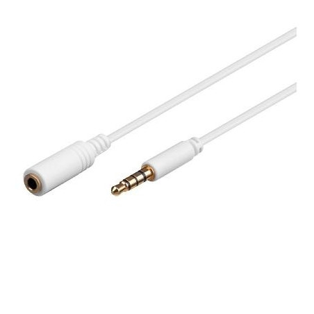 CABLE AUDIO JACK STEREO TETRAPOLAR 3.5 M - H  2m