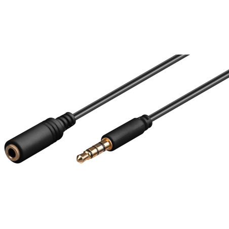 CABLE AUDIO JACK STEREO SLIM 3.5 M - H 4PIN 5m