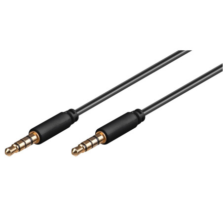 CABLE AUDIO JACK STEREO SLIM 3.5 M - M 4PIN 3m