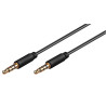 CABLE AUDIO JACK STEREO SLIM 3.5 M - M 4PIN 3m