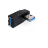 ADAPTADOR USB 3.0 TIPO A(M)- A(H) ACODADO90º HORIZ