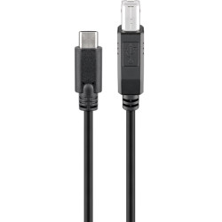 CABLE USB 2.0 USB-C (M) - USB 2.0  B (M) 1m