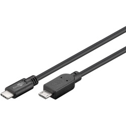 CABLE USB 2.0 USB-C (M) - MICRO USB (M) 1m