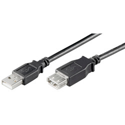 CABLE EXTENSION USB 2.0 A(M)-A(H) 3 MTS