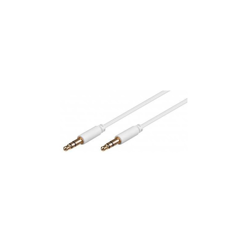 CABLE AUDIO JACK STEREO SLIM 3.5 M - M  1m