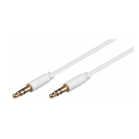 CABLE AUDIO JACK STEREO SLIM 3.5 M - M  1m
