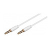 CABLE AUDIO JACK STEREO SLIM 3.5 M - M  1m
