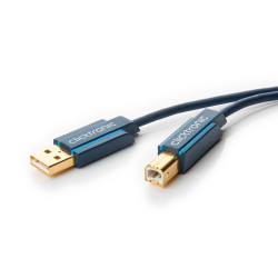 CABLE CONEXION USB 2.0 A-B 3Mts CHAPADO EN ORO