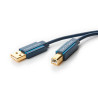 CABLE CONEXION USB 2.0 A-B 3Mts CHAPADO EN ORO
