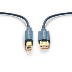 CABLE CONEXION USB 2.0 A-B 3Mts CHAPADO EN ORO
