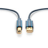 CABLE CONEXION USB 2.0 A-B 3Mts CHAPADO EN ORO