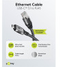CABLE VIDEO USB-C 3.1(M) - RJ45 (M) CAT 6 2m