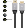 CABLE DISPLAYPORT  v1.2 (M) - HDMI (M) 4K@60Hz 2m