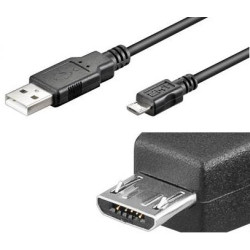 CABLE USB 2.0 TIPO A(M)-MICRO USB TIPO B (M) 1Mtr