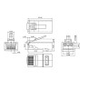 CONECTOR UTP CAT6A RJ45 MACHO CRIMPAR