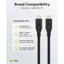 CABLE USB 3.2 Gen1 USB-C (M)-(M) 60W 5Gbps 1.5m