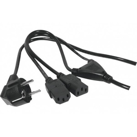 CABLE DE ALIMENT. CPU + 2 X MONITOR  C13 - 1.8Mts