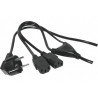 CABLE DE ALIMENT. CPU + 2 X MONITOR  C13 - 1.8Mts