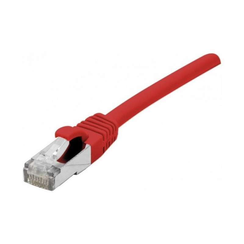 LATIGUILLO ROJO S/FTP CAT6A 1Mts.SNAGLESS
