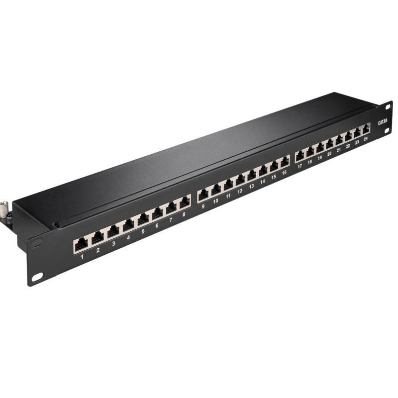 PANEL FTP CAT6A 24 PUERTOS RJ45 1U 19''