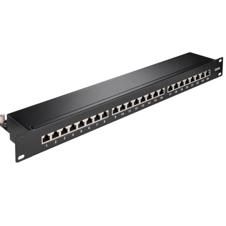PANEL FTP CAT6A 24 PUERTOS RJ45 1U 19''