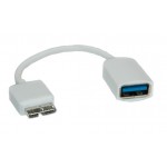 ADAPTADOR USB 3.0 A(H) - MICRO USB B (M) OTG 0.2Mt