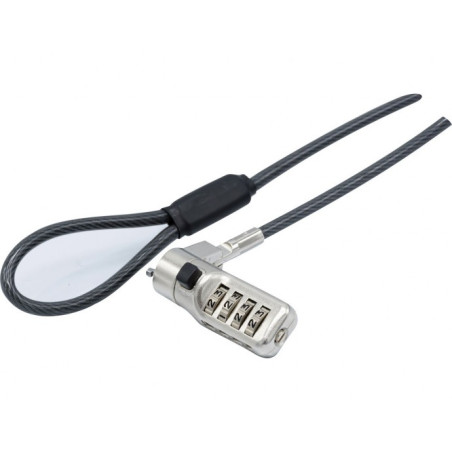 CABLE SEGURIDAD PORTATIL NANO COMBINA- 4 DIGITOS