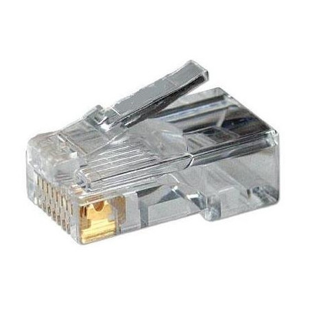 CONECTOR UTP RJ45 MACHO CAT-6 BOLSA 10/u