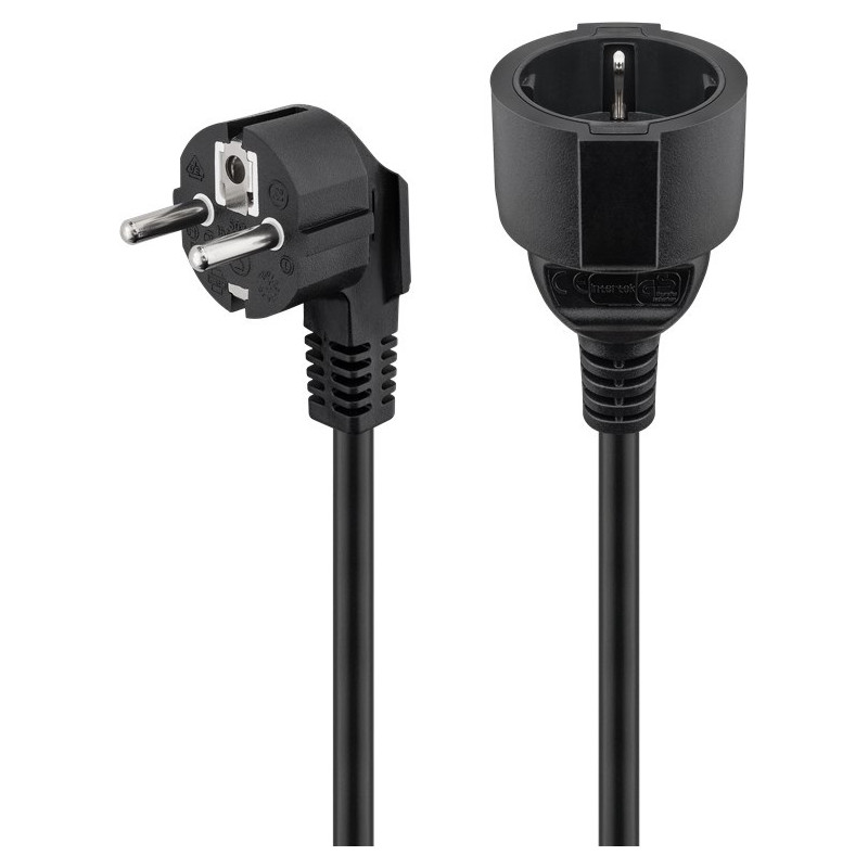 CABLE PROLONGADOR SCHUKO M - H 5 Mts. NEGRO