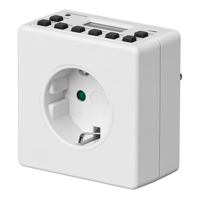 BASE TOMA SCHUKO CON RELOJ TEMPORIZADOR DIGITAL