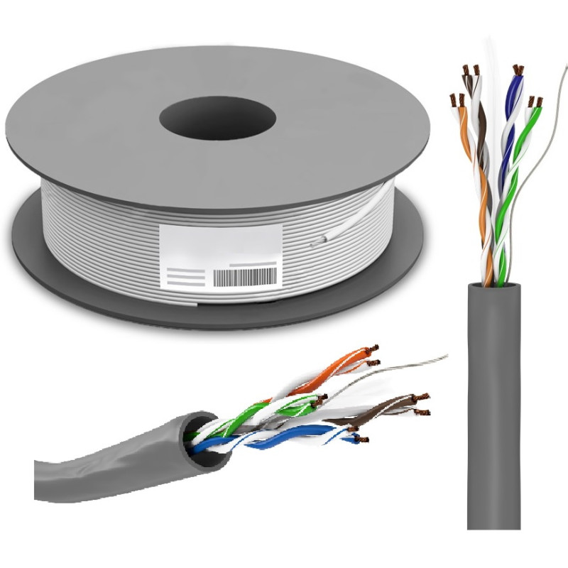 BOBINA 100Mts CABLE UTP FLEXIBLE CAT 6